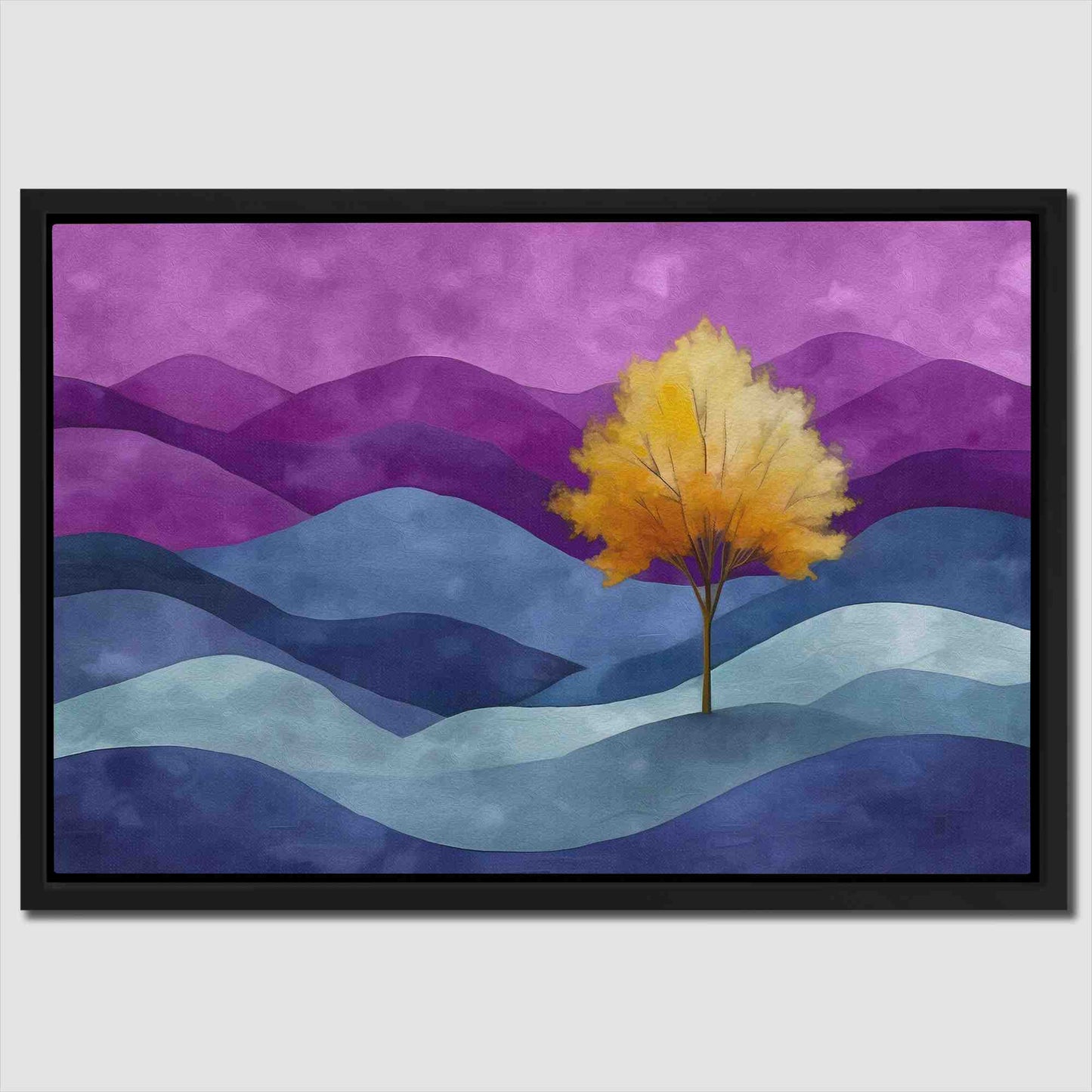 Tree of Gold - Wall Art in Black Frame