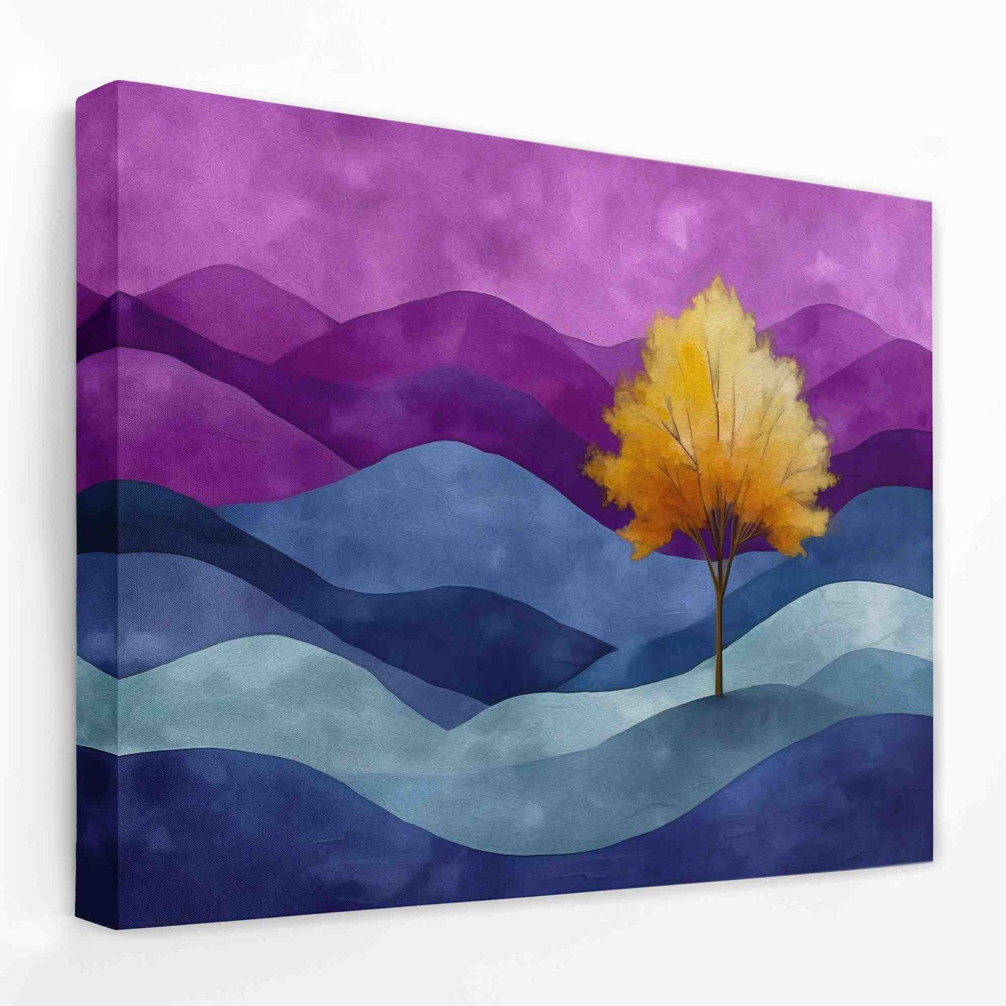 Tree of Gold - Hills Canvas Wall Art