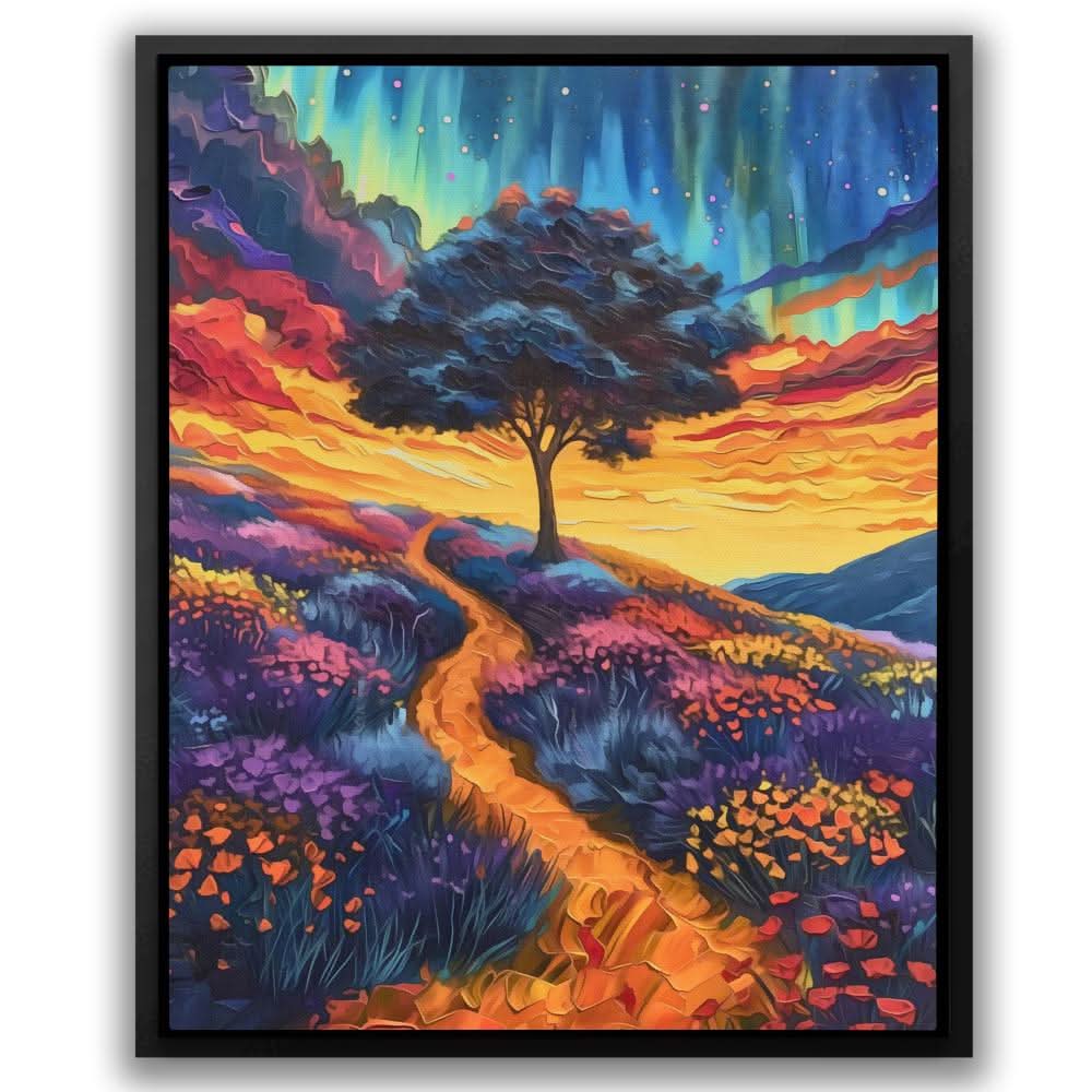 Tree of Happiness - Fantasy Colorful Canvas Wall Art