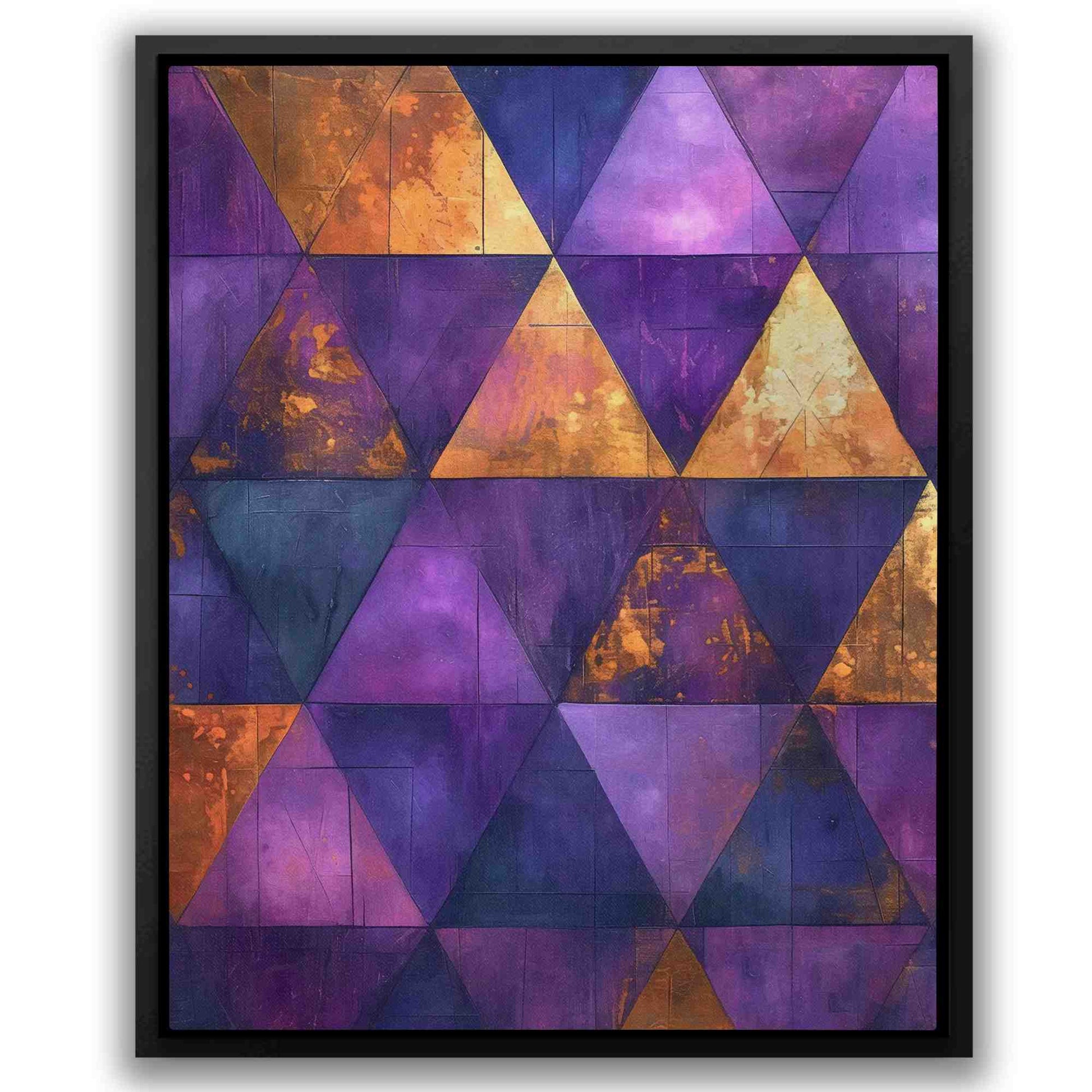 Triangular Gold - Gold Canvas Print