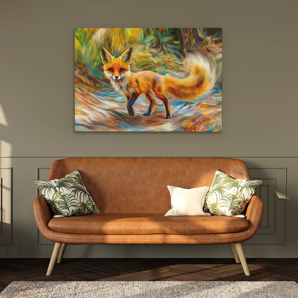 Tripping Fox - Fox Art for Hallway