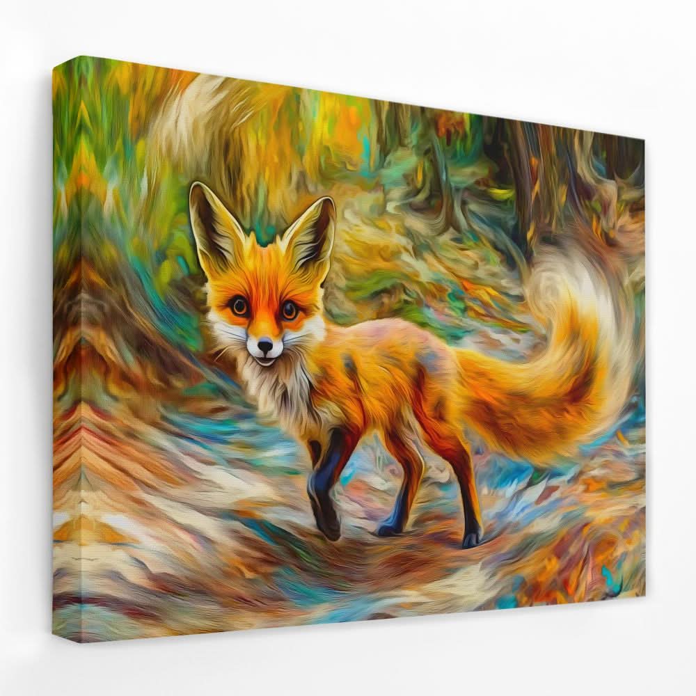 Tripping Fox - Fox Canvas Wall Art
