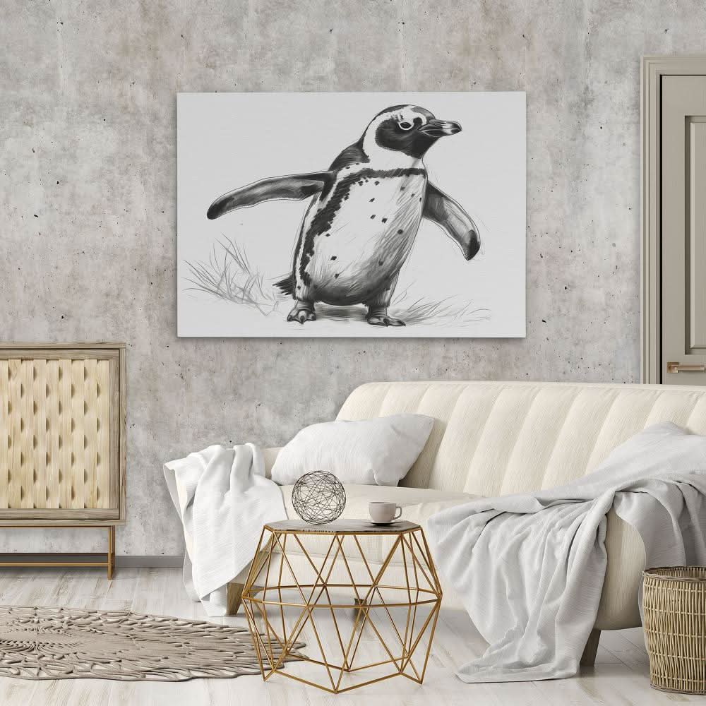 Trolling Penguin - Canvas Wall Art