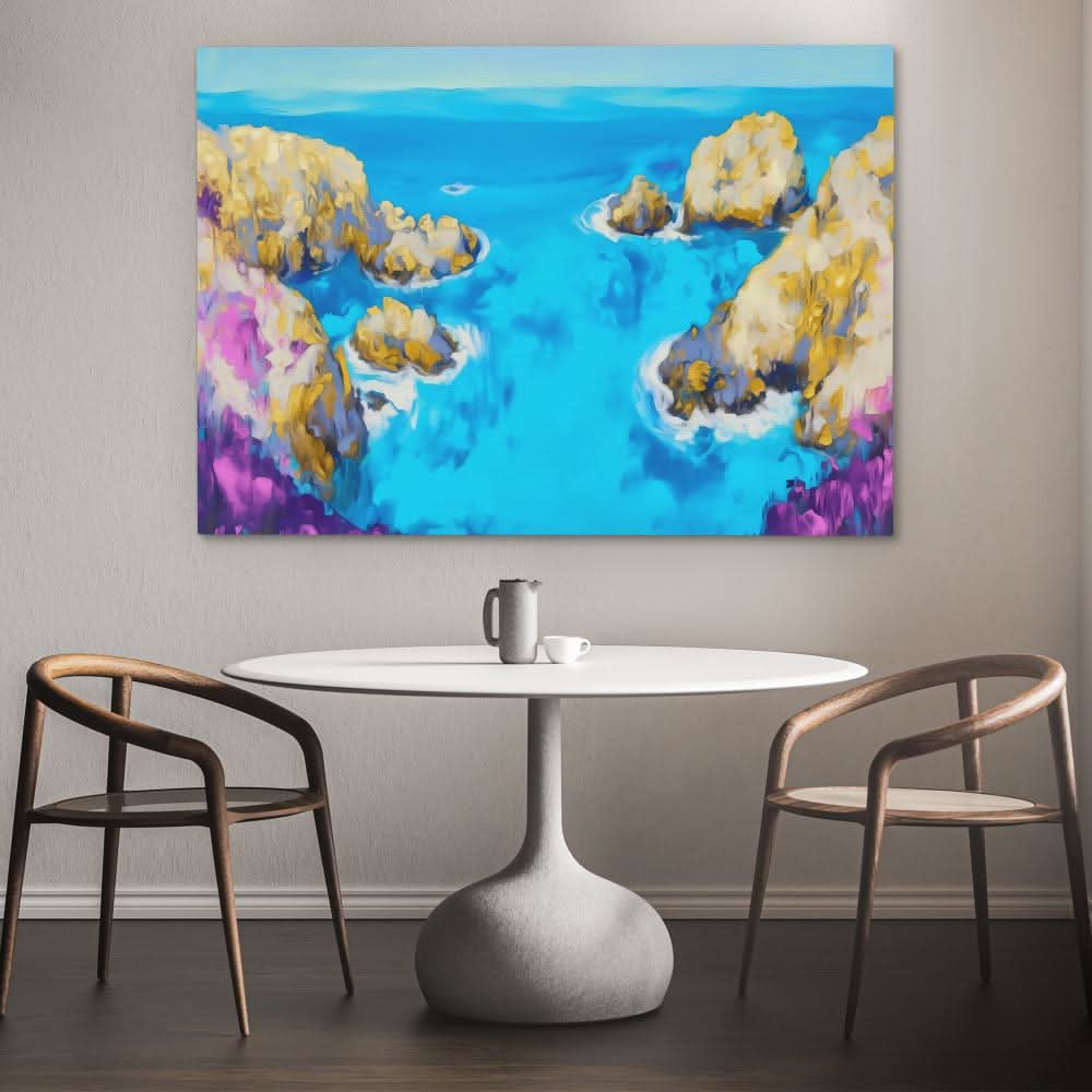 Tropical Blue Bay - Beach Art for Bathroom