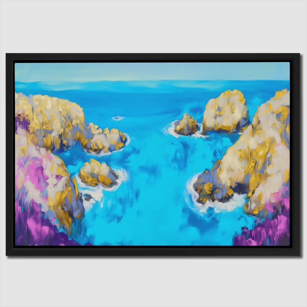 Tropical Blue Bay - Blue Beach House Canvas Print