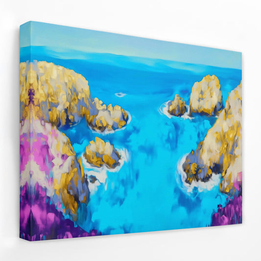 Tropical Blue Bay - Beach Canvas Wall Art