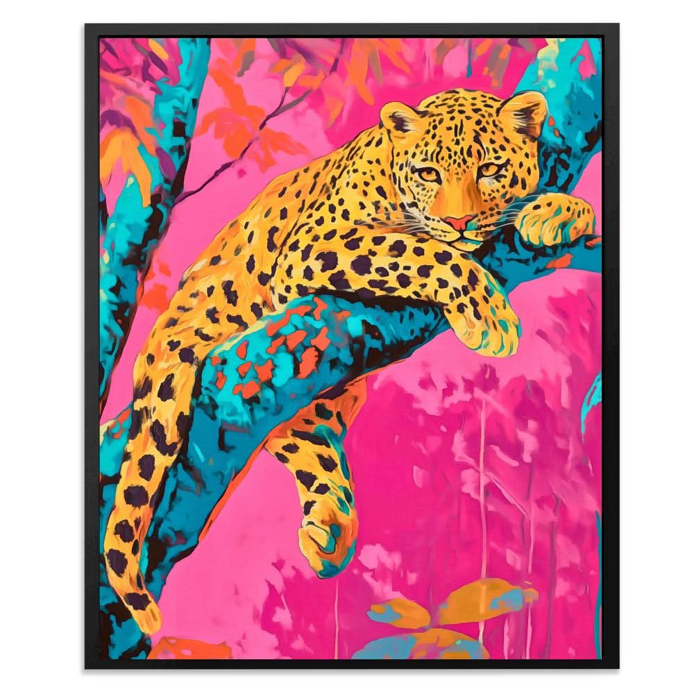 Tropical Daydream - Big Cat Art for Home Office