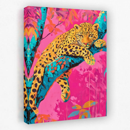 Tropical Daydream - Big Cat Canvas Wall Art