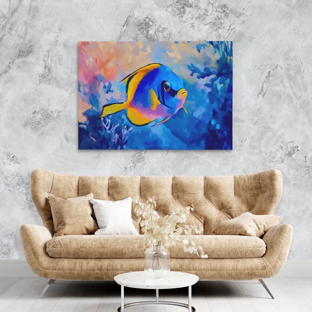Tropical Drifter - Blue Wall Art for Lounge