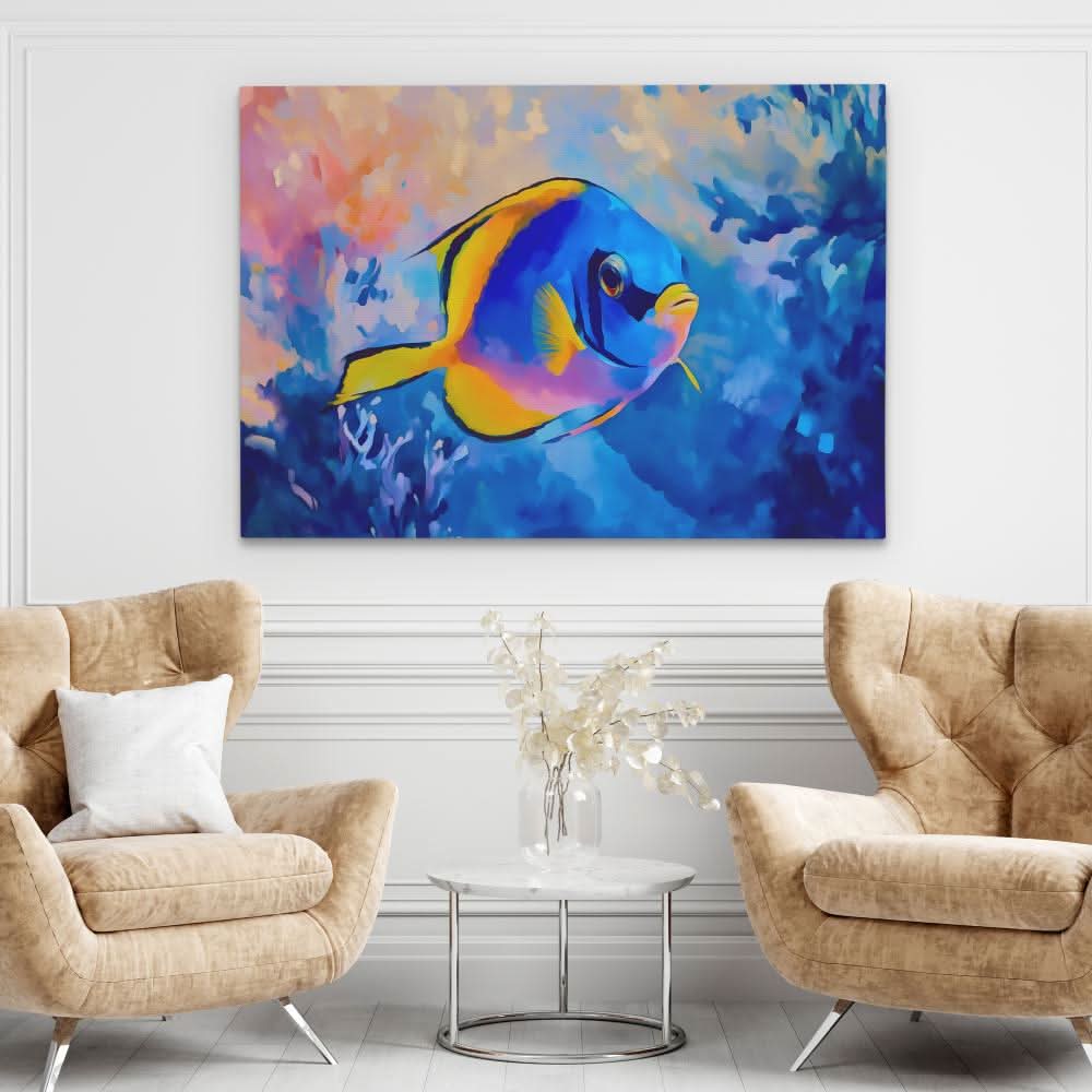 Tropical Drifter - Blue Canvas Wall Art