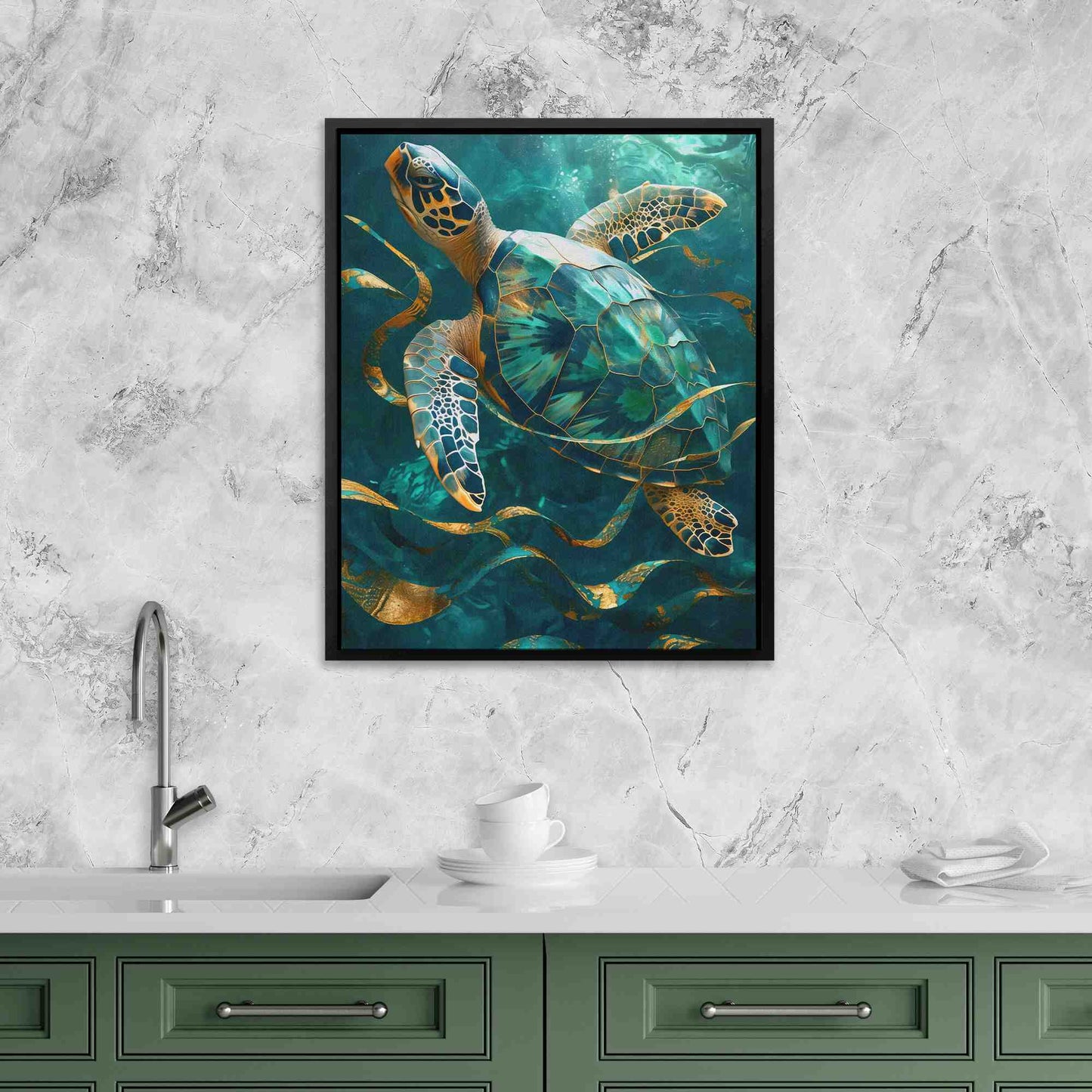 Tropical Escape - Wall Art in Black Frame