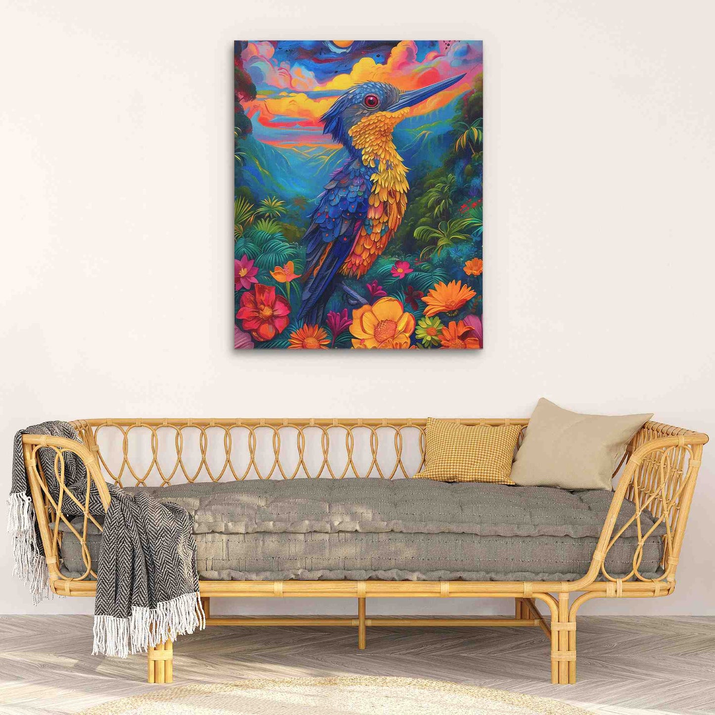 Tropical Rain Forest Bird - Colorful Wall Art