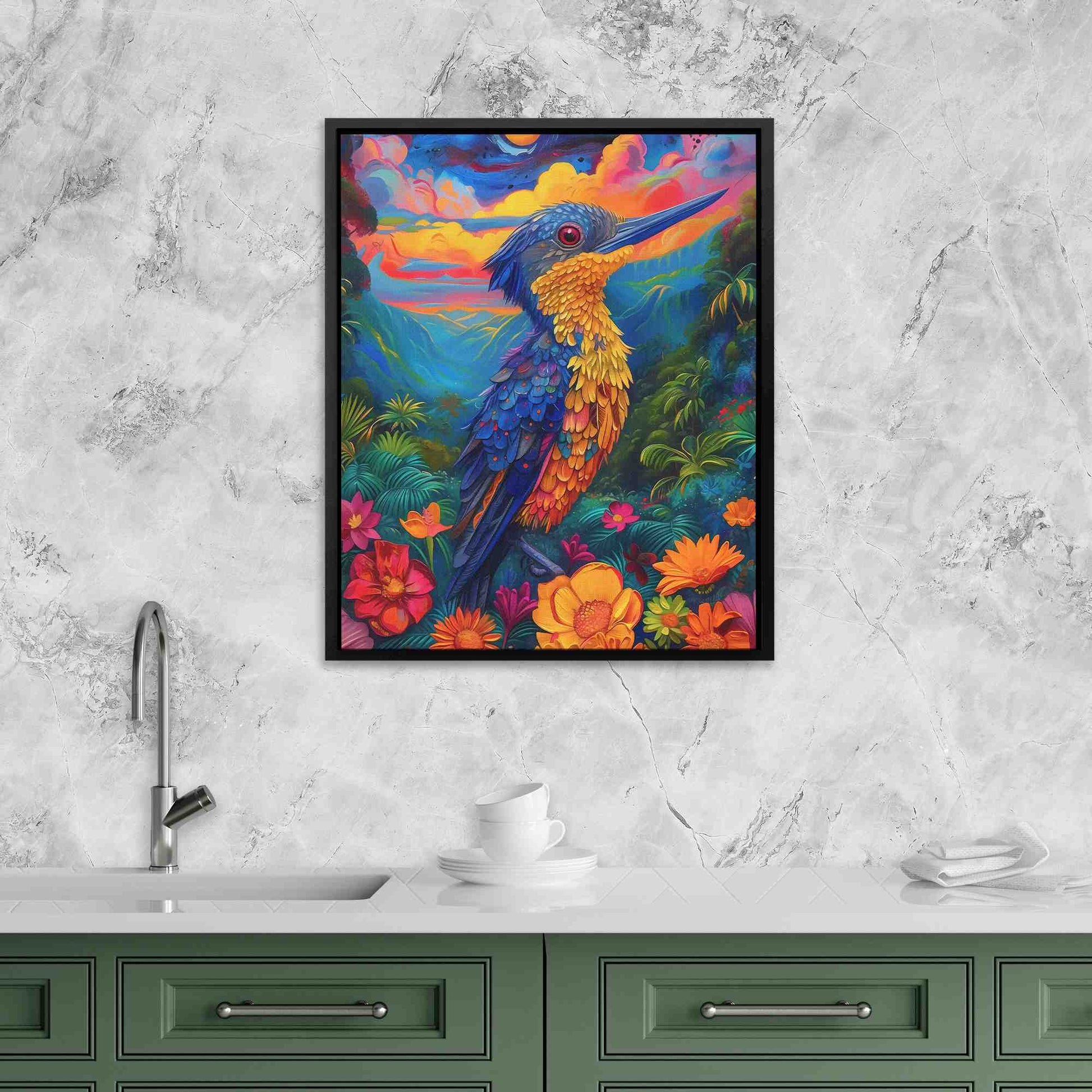 Tropical Rain Forest Bird - Colorful Hawaii Canvas Print