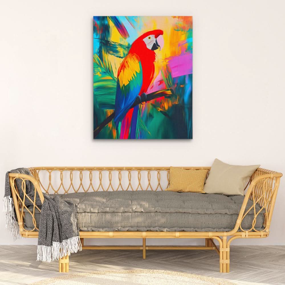 Tropical Spectrum - Blue Canvas Wall Art