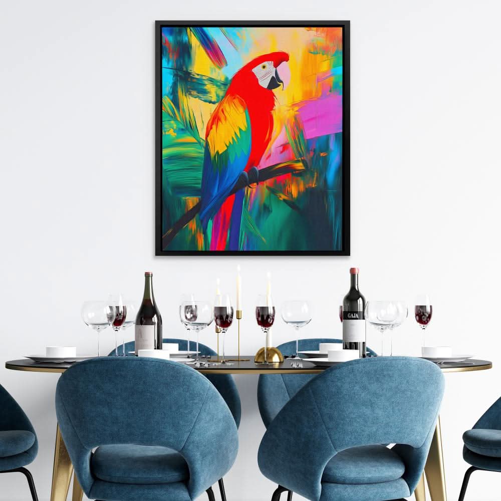 Tropical Spectrum - Oversized Bird Canvas Wall Art