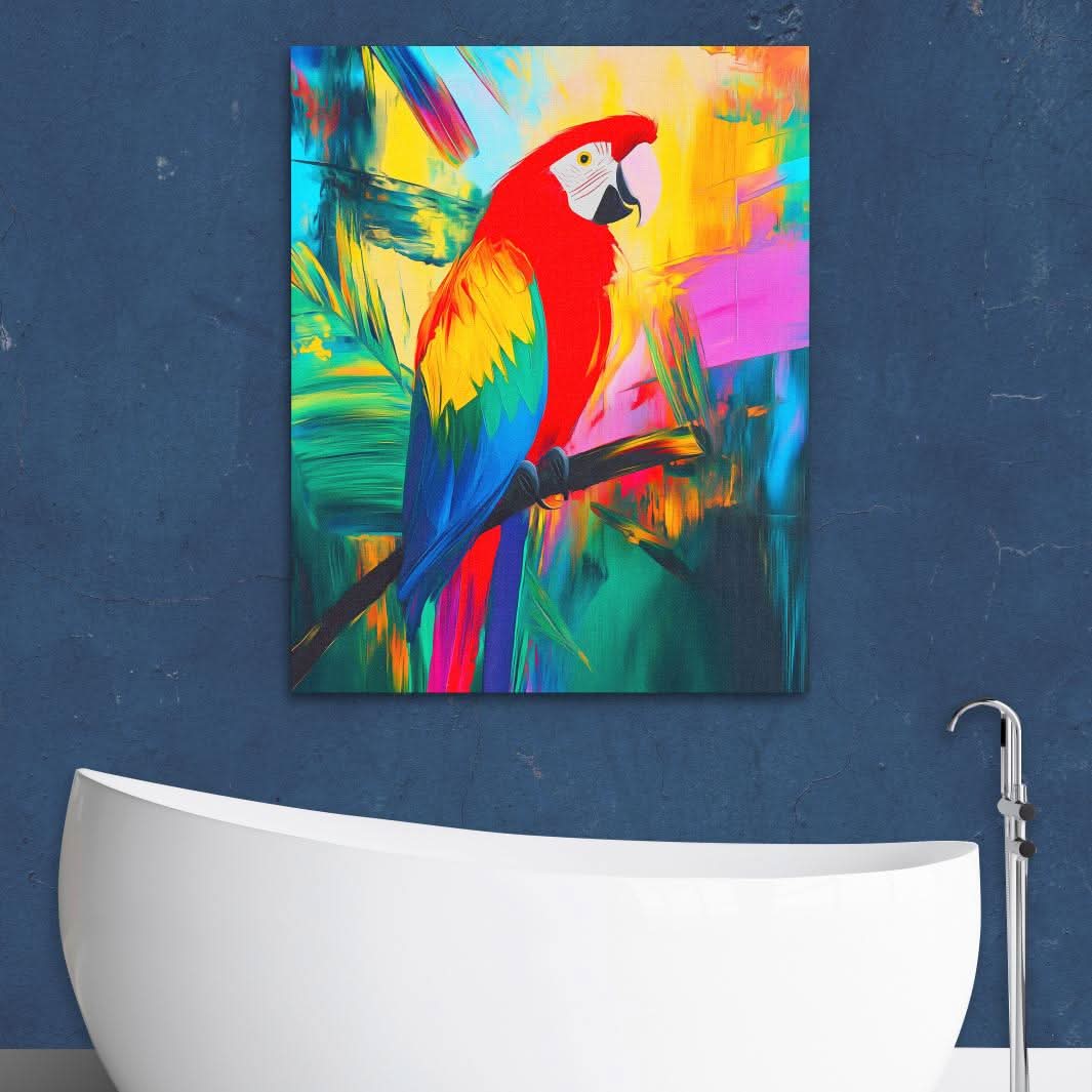 Tropical Spectrum - Blue Tropical Canvas Print