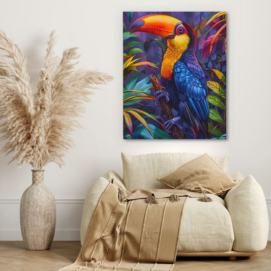 Tropical Toucan - Contemporary Wall Art in Black Frame