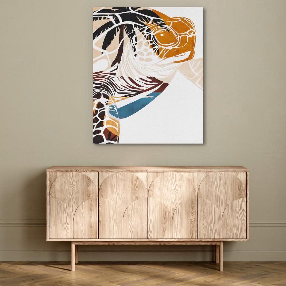 Tropical Turtle Beach - Beach Art for Bathroom