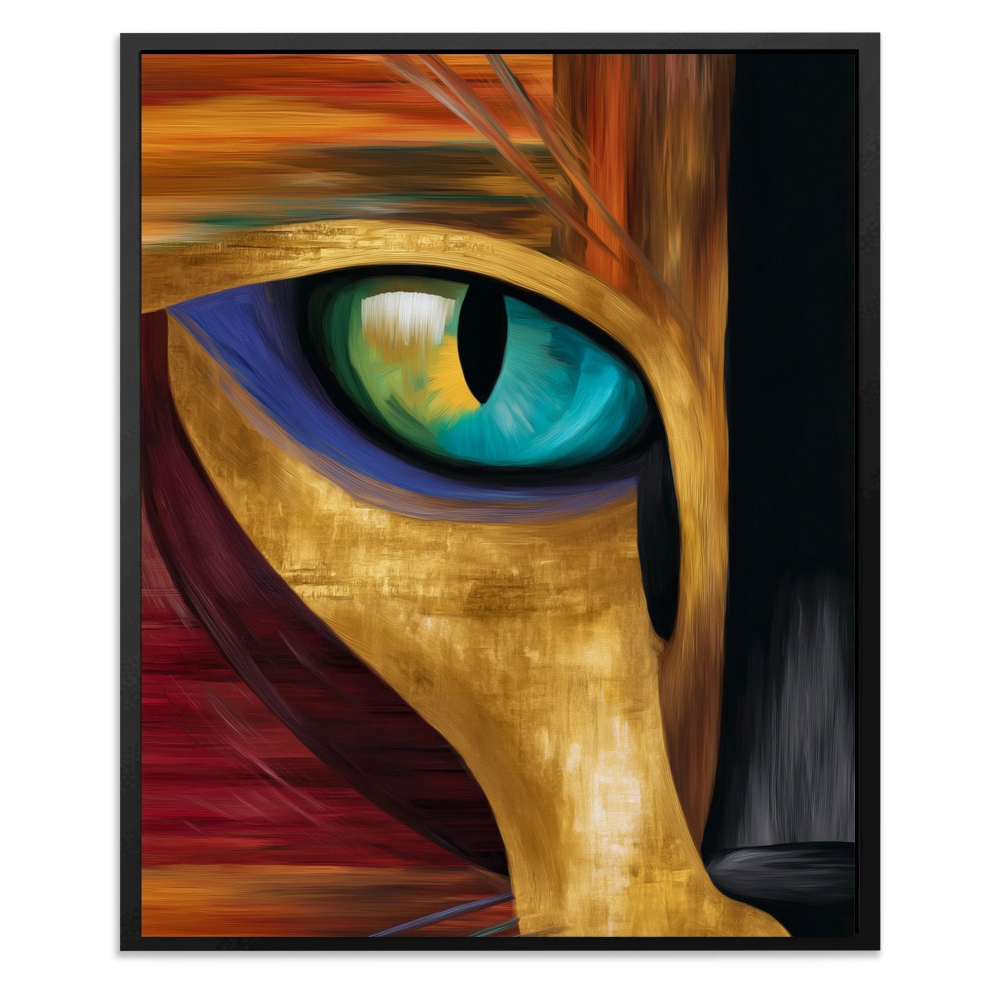 Turquoise Flame Watcher - Luxury Wall Art