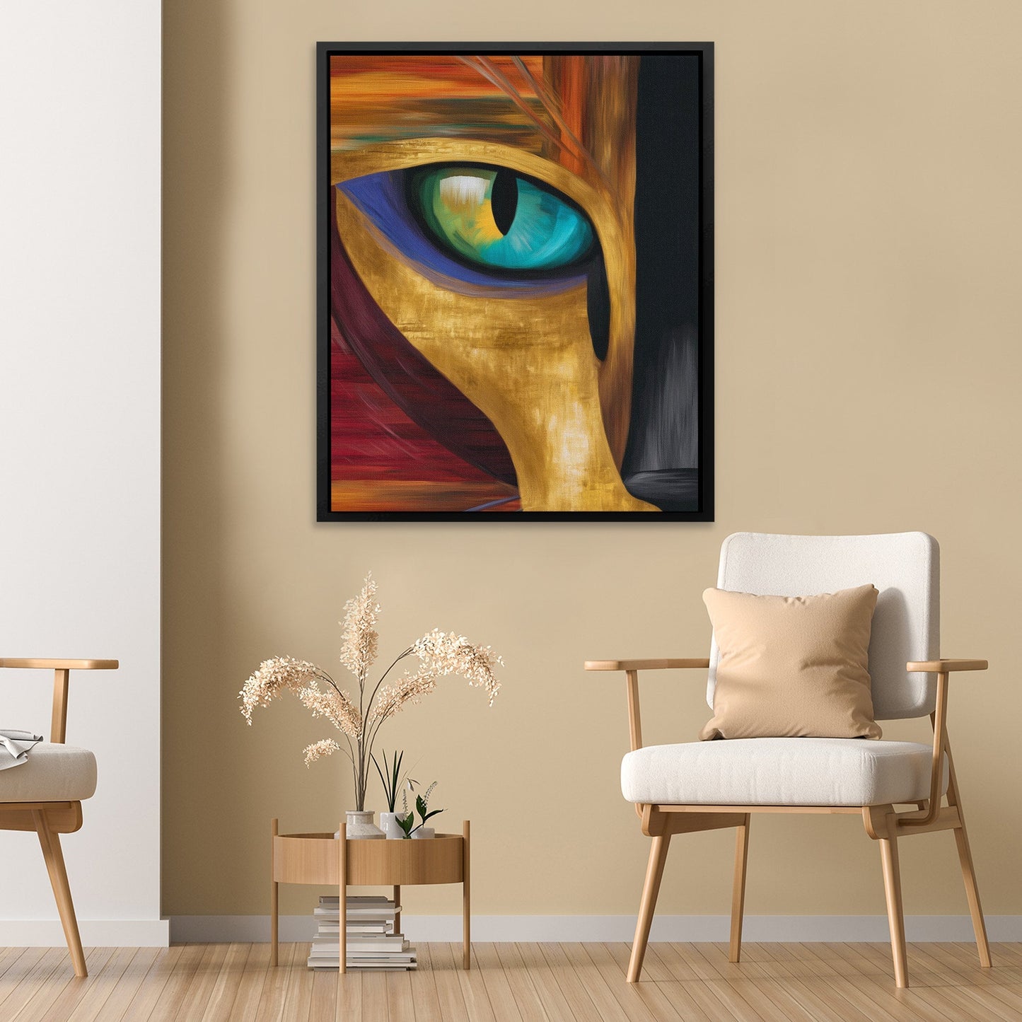 Turquoise Flame Watcher - Luxury Wall Art