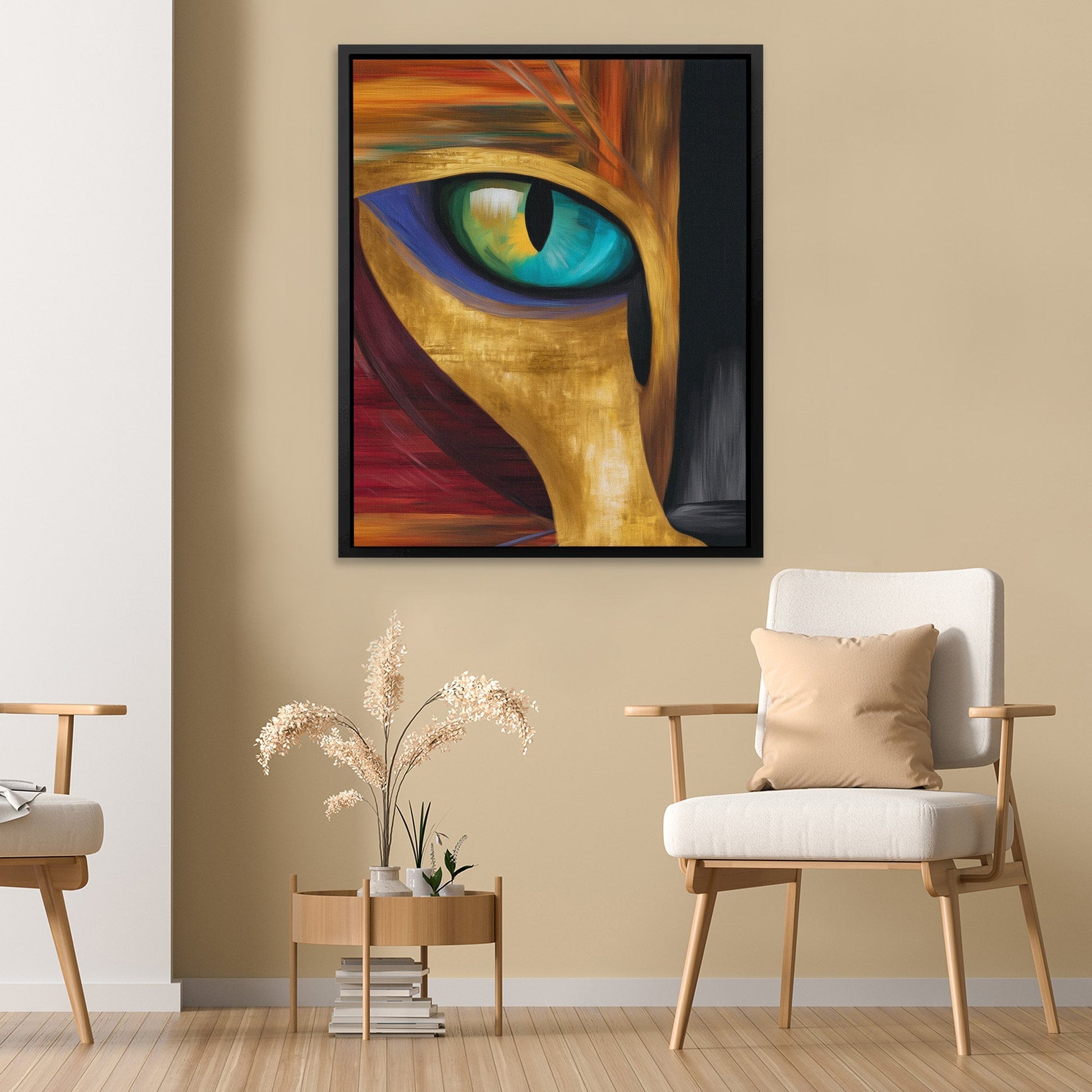 Turquoise Flame Watcher - Luxury Wall Art