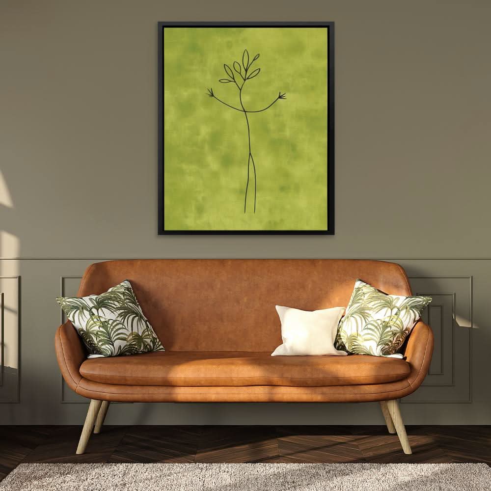 Twiggy - Contemporary Wall Art in Black Frame