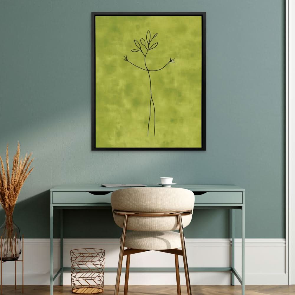Twiggy - Green Wall Art for Living Room