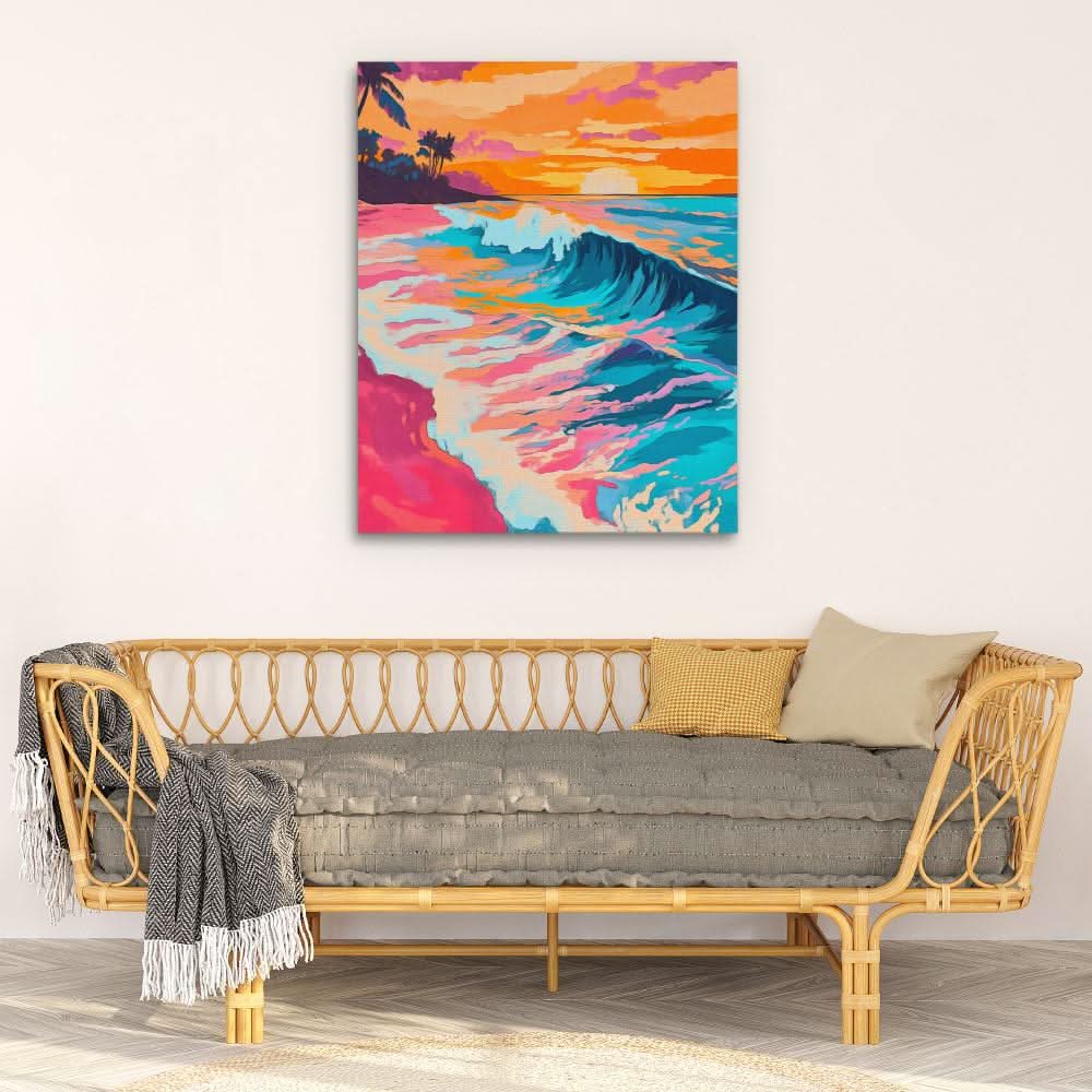 Twilight Curl - Large Canvas Print