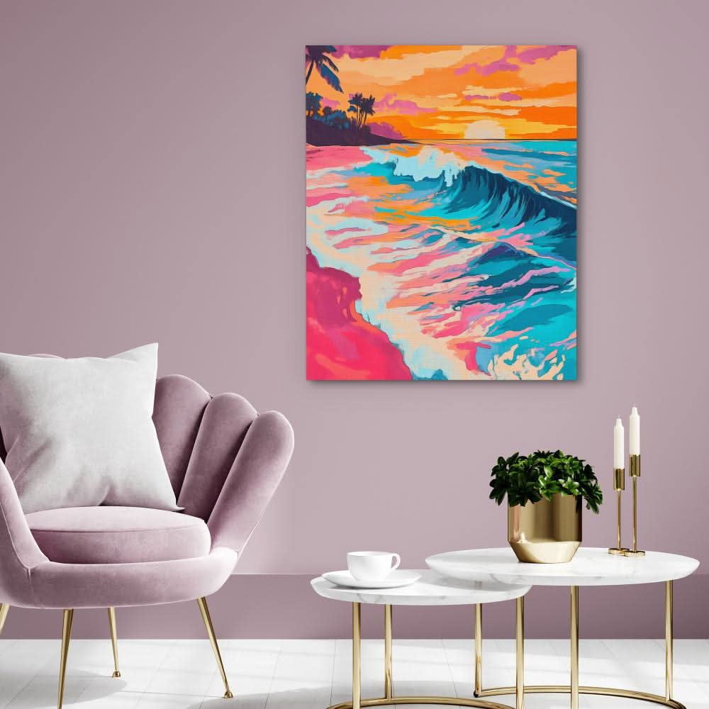 Twilight Curl - Blue Wall Art for Lounge