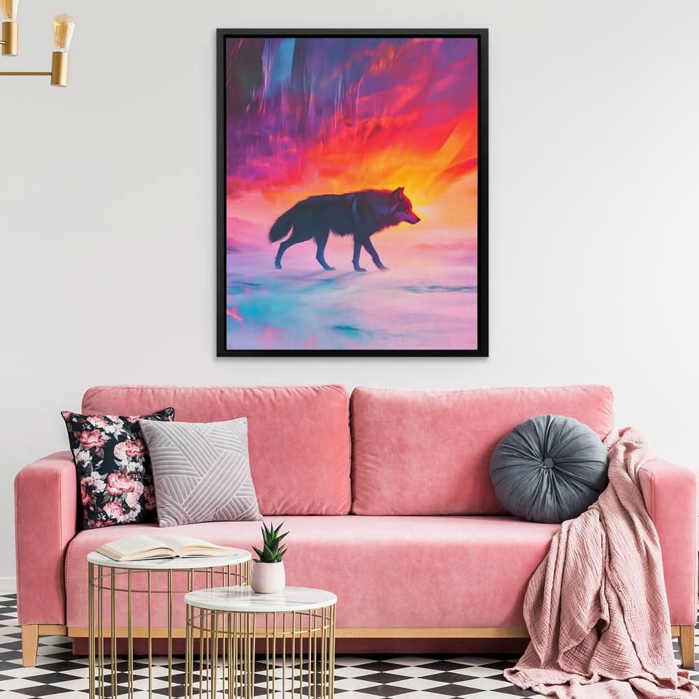 Twilight Giant - Sunset Wall Art in Black Frame