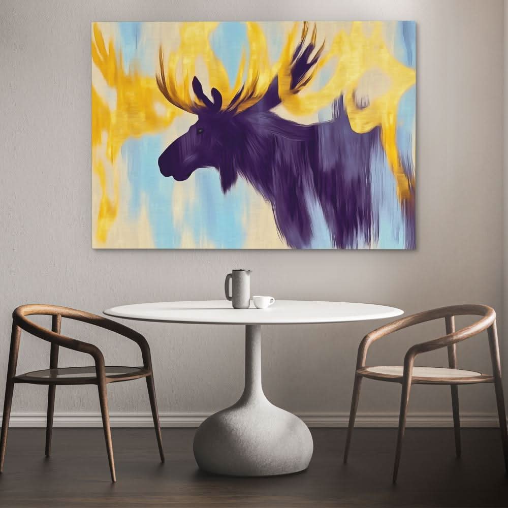 Twilight Glow Moose - Animals Art for Living Room