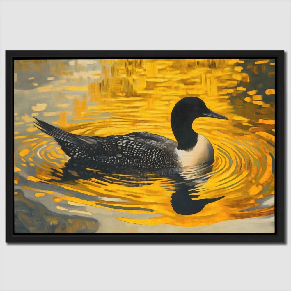 Twilight Loon - Brown Bird Canvas Print