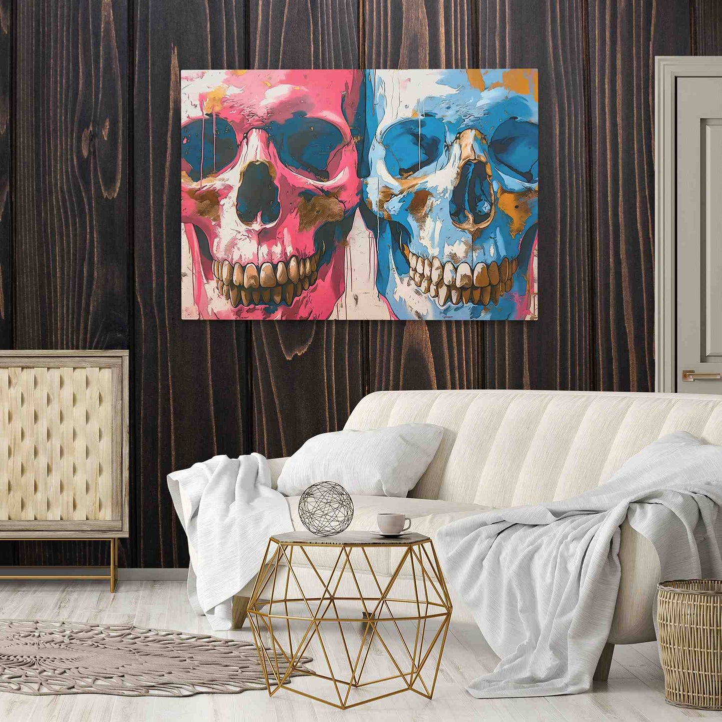 Twin Skulls - Luxury Wall Art