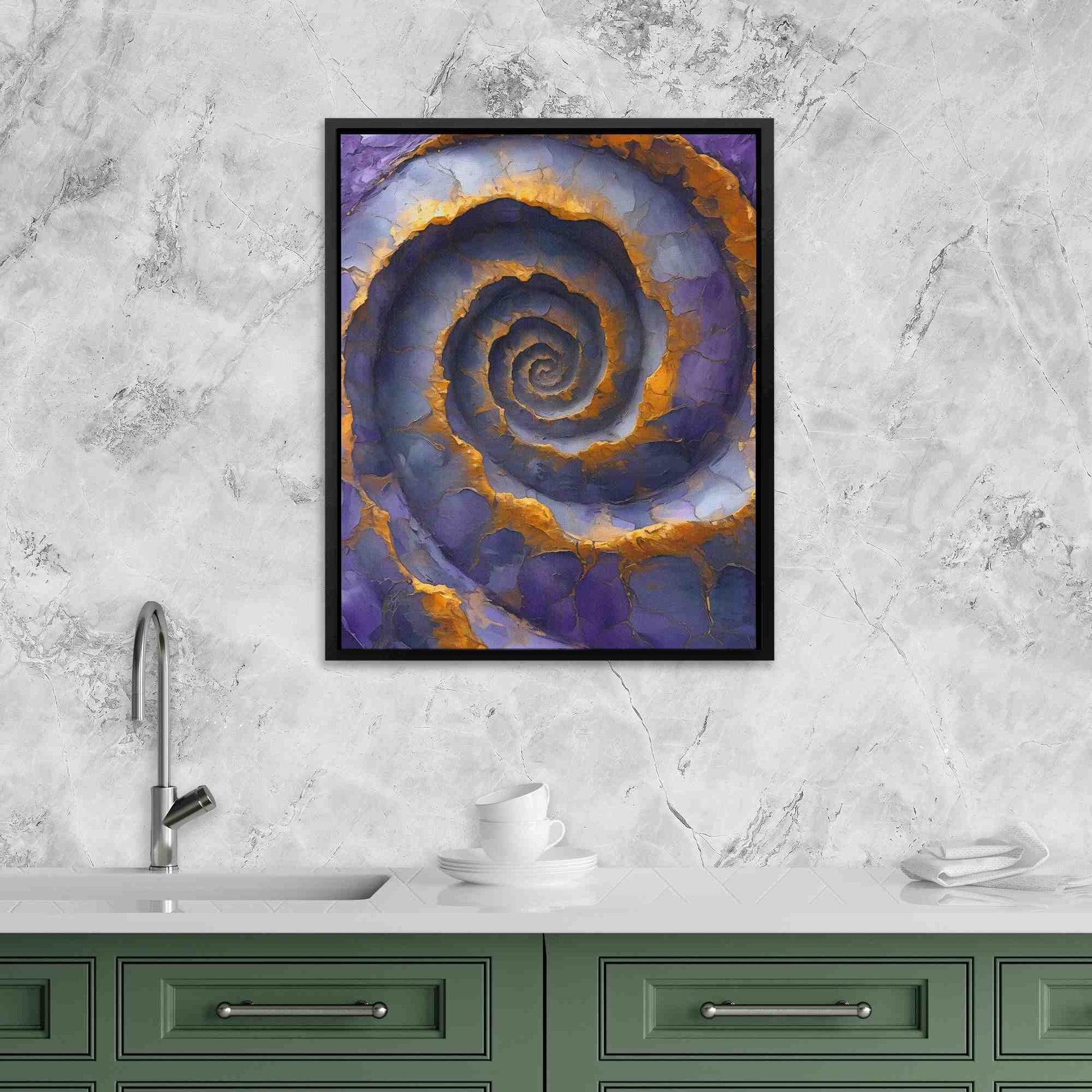 Twisted Time - Oversized Spiral Canvas Wall Art