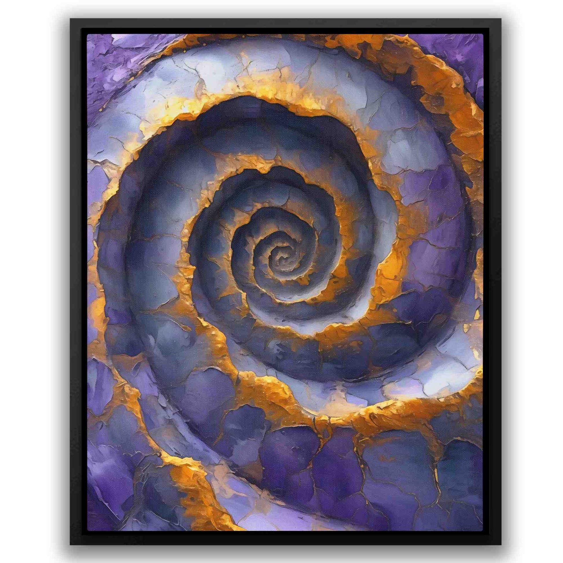 Twisted Time - Abstract Wall Art in Black Frame