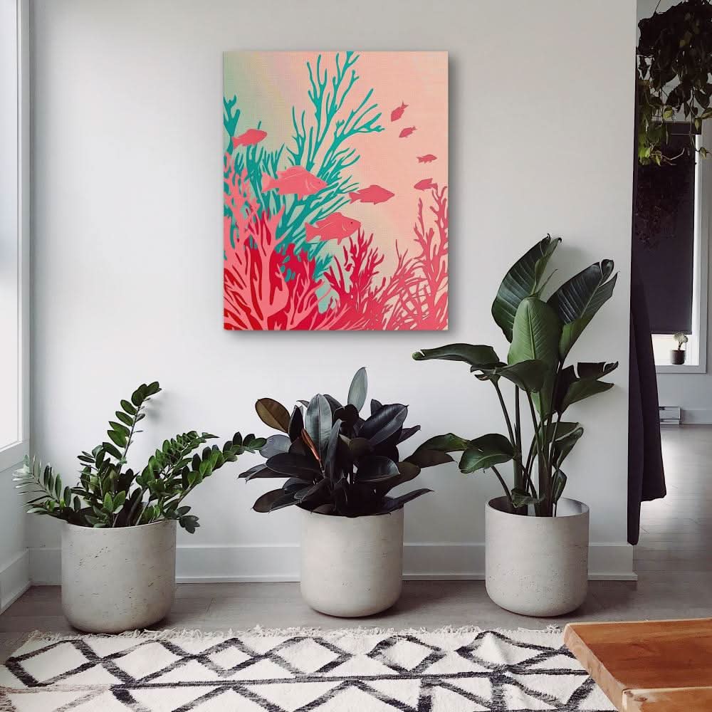 Underwater Paradise - Pastel Coastal Canvas Print