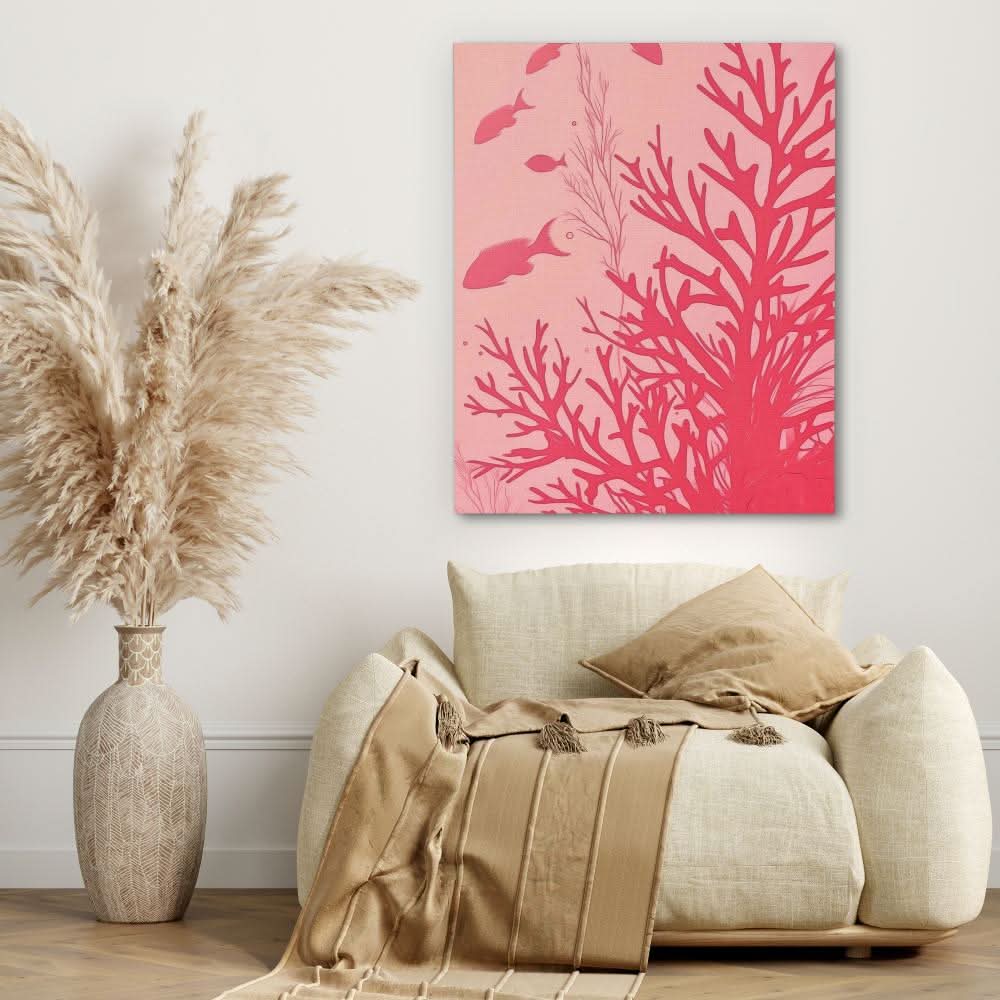 Underwater Serenade - Coastal Wall Art in Black Frame