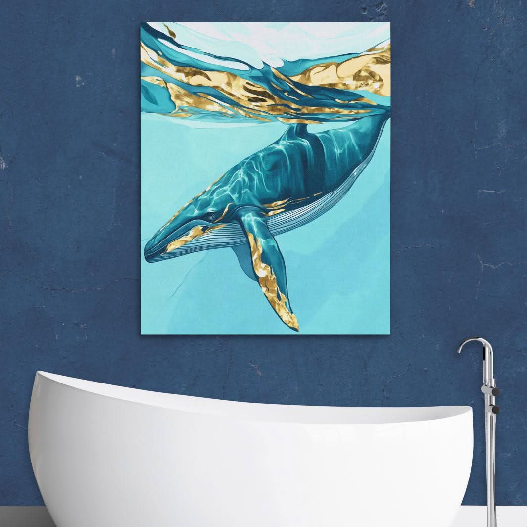 Underwater Serenity - Wall Art in Black Frame
