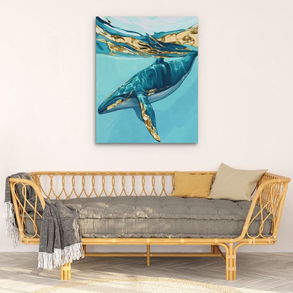 Underwater Serenity - Coastal Art for Bathroom