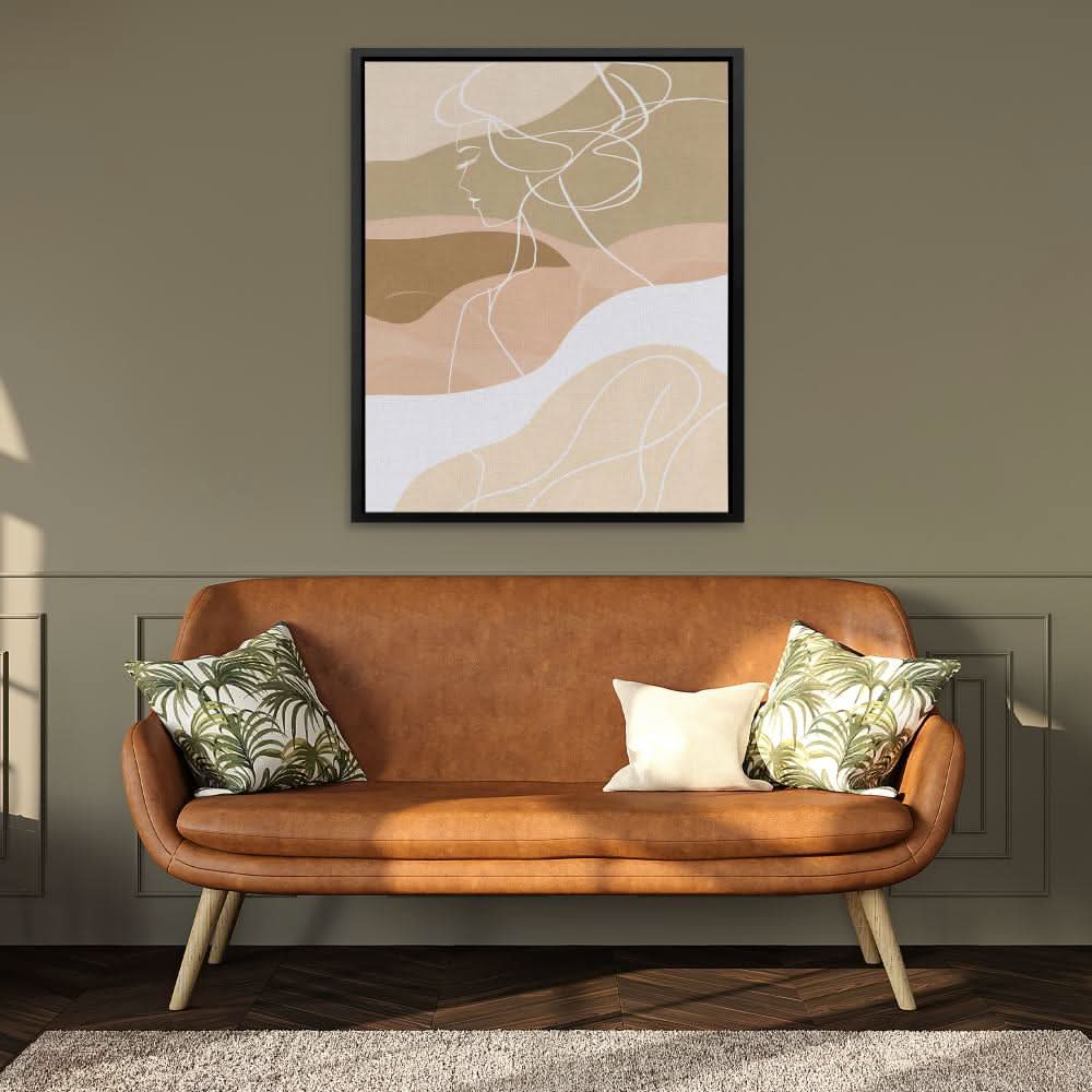 Unity Mosaic - Figurative Neutral Canvas Wall Art
