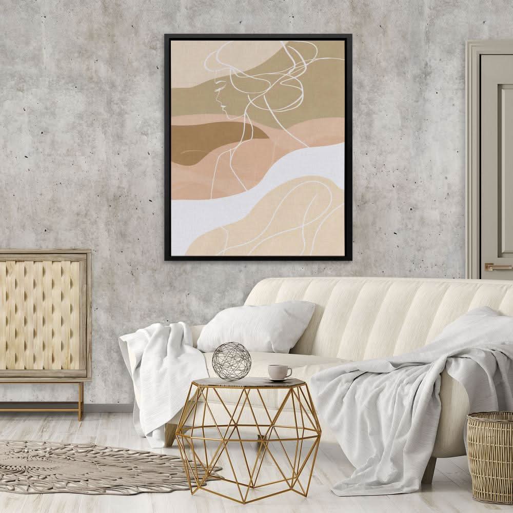 Unity Mosaic - Abstract Wall Art in Black Frame