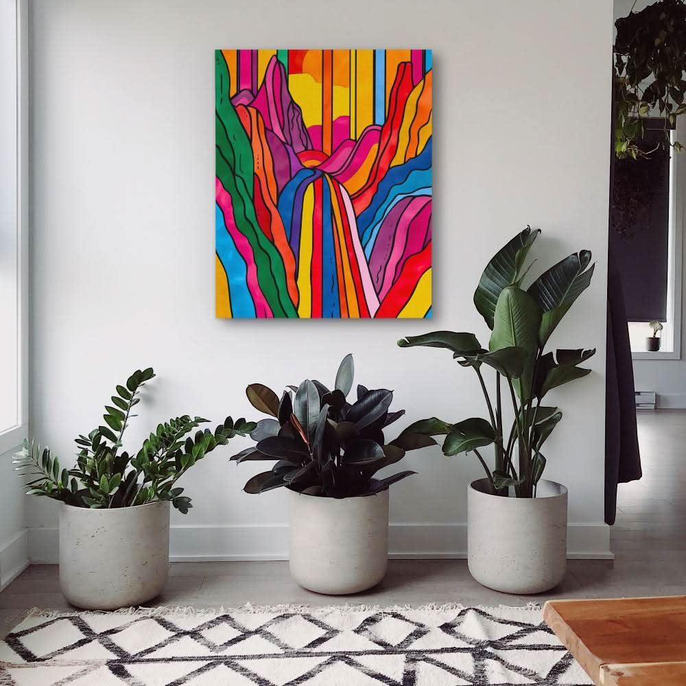 Unknown Hills - Abstract Colorful Canvas Wall Art