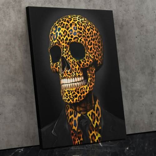 Untamed Mogul - Black and Gold Leopard Canvas Print
