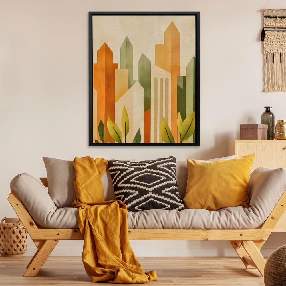 Urban Harmony - Modern Brown Canvas Wall Art