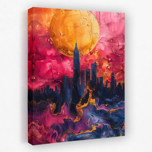 Urban Twilight - City Canvas Wall Art