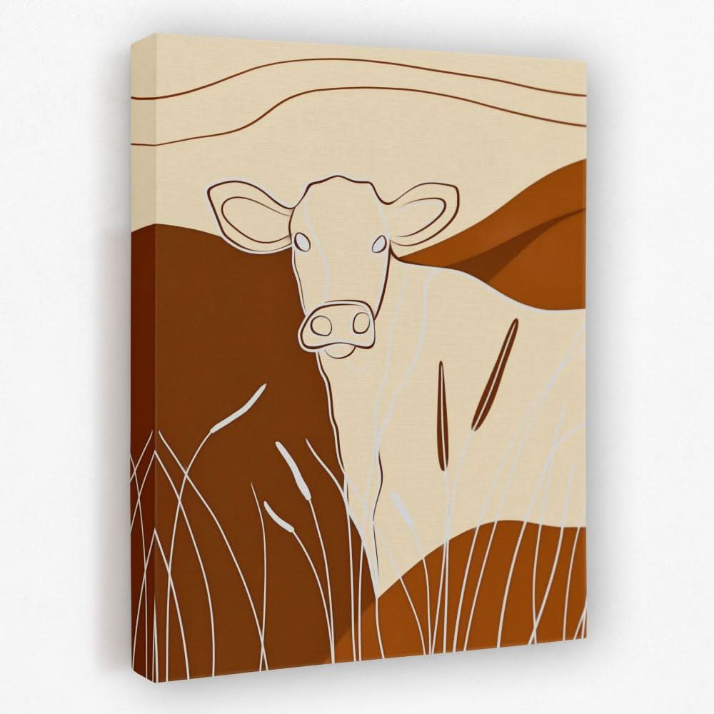 Valley Cow - Country and Farm Canvas Wall Art