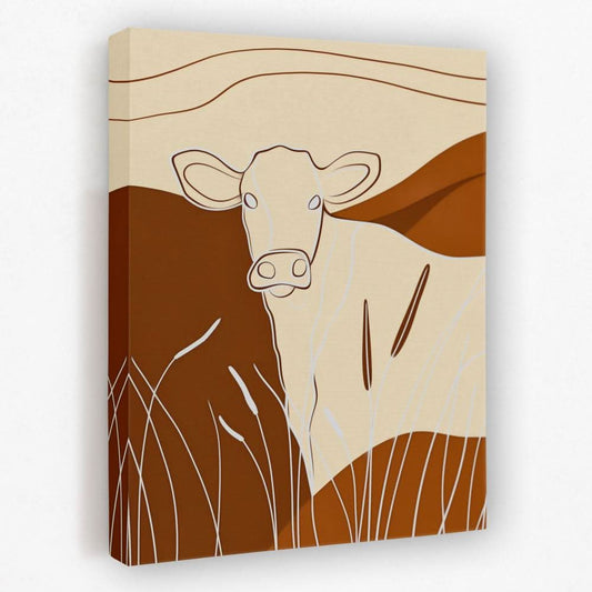 Valley Cow - Country and Farm Canvas Wall Art