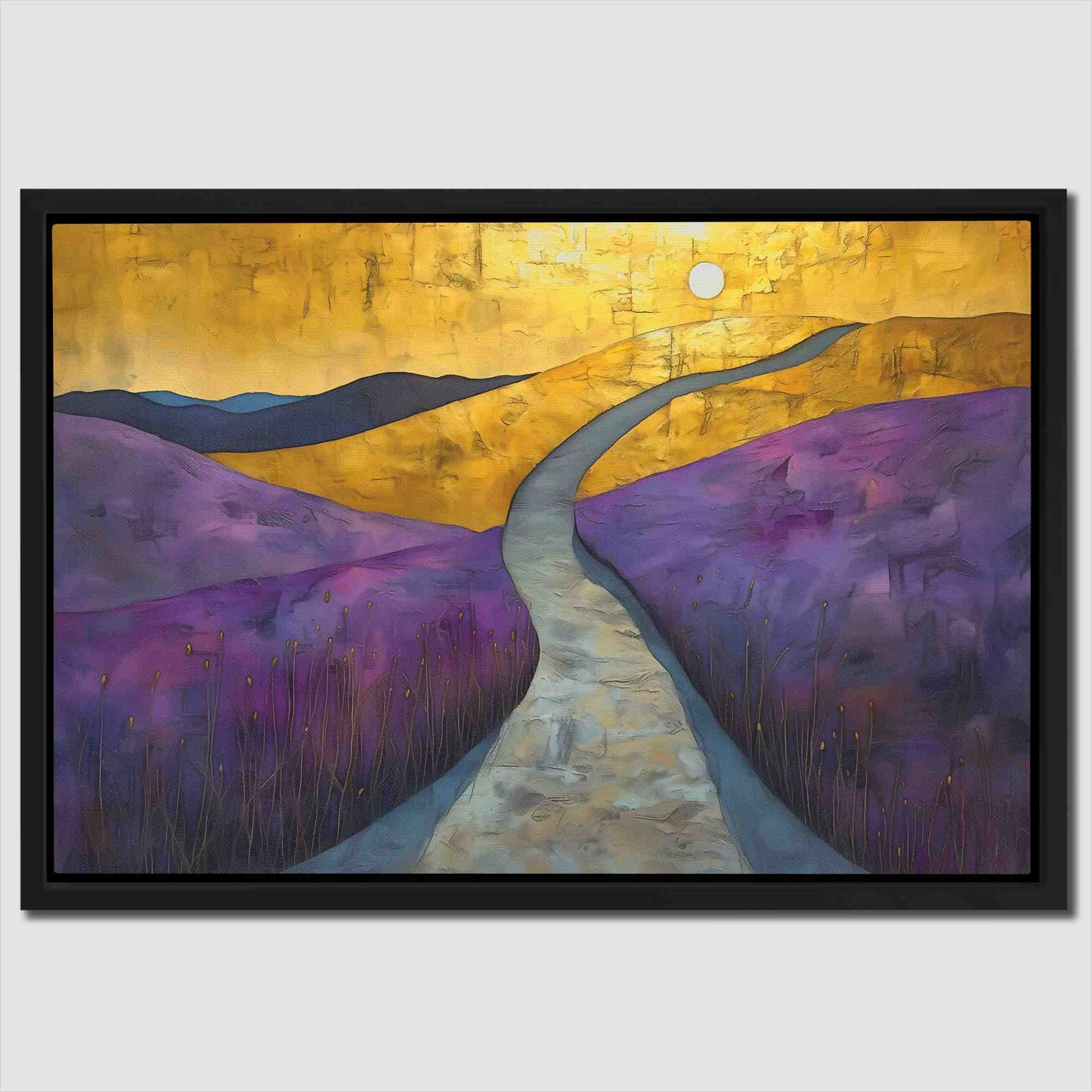 Valley Visions - Gold Gray Canvas Print