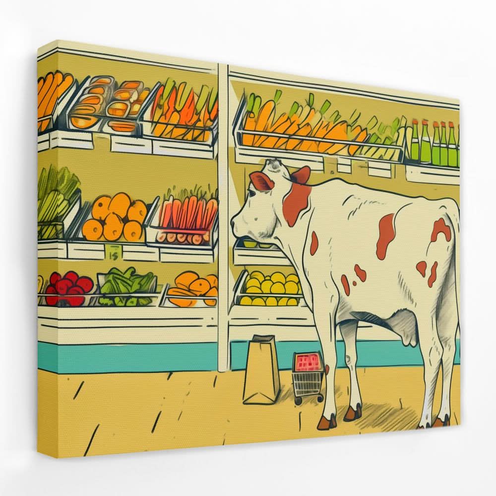 Vegetarian Isle - Animals Canvas Wall Art
