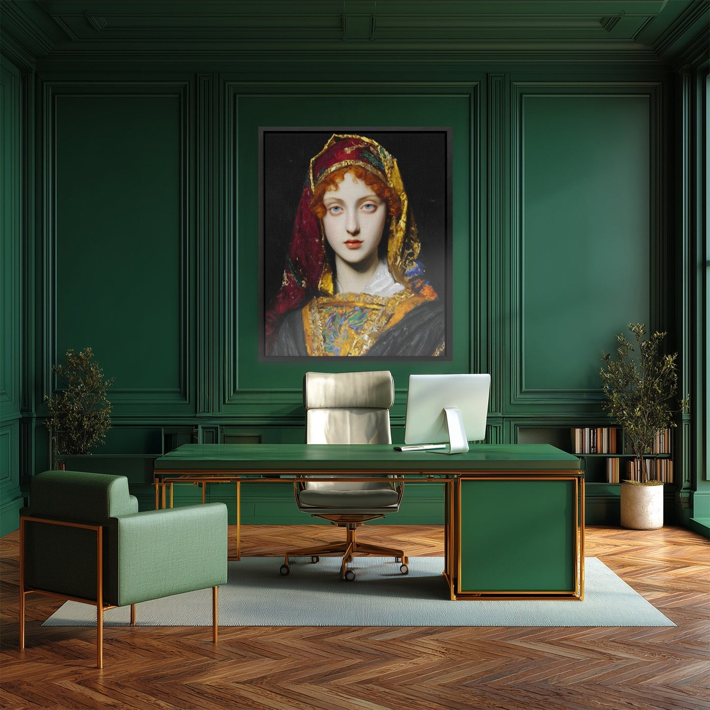 Veiled Turban Portrait - Luxury Wall Art
